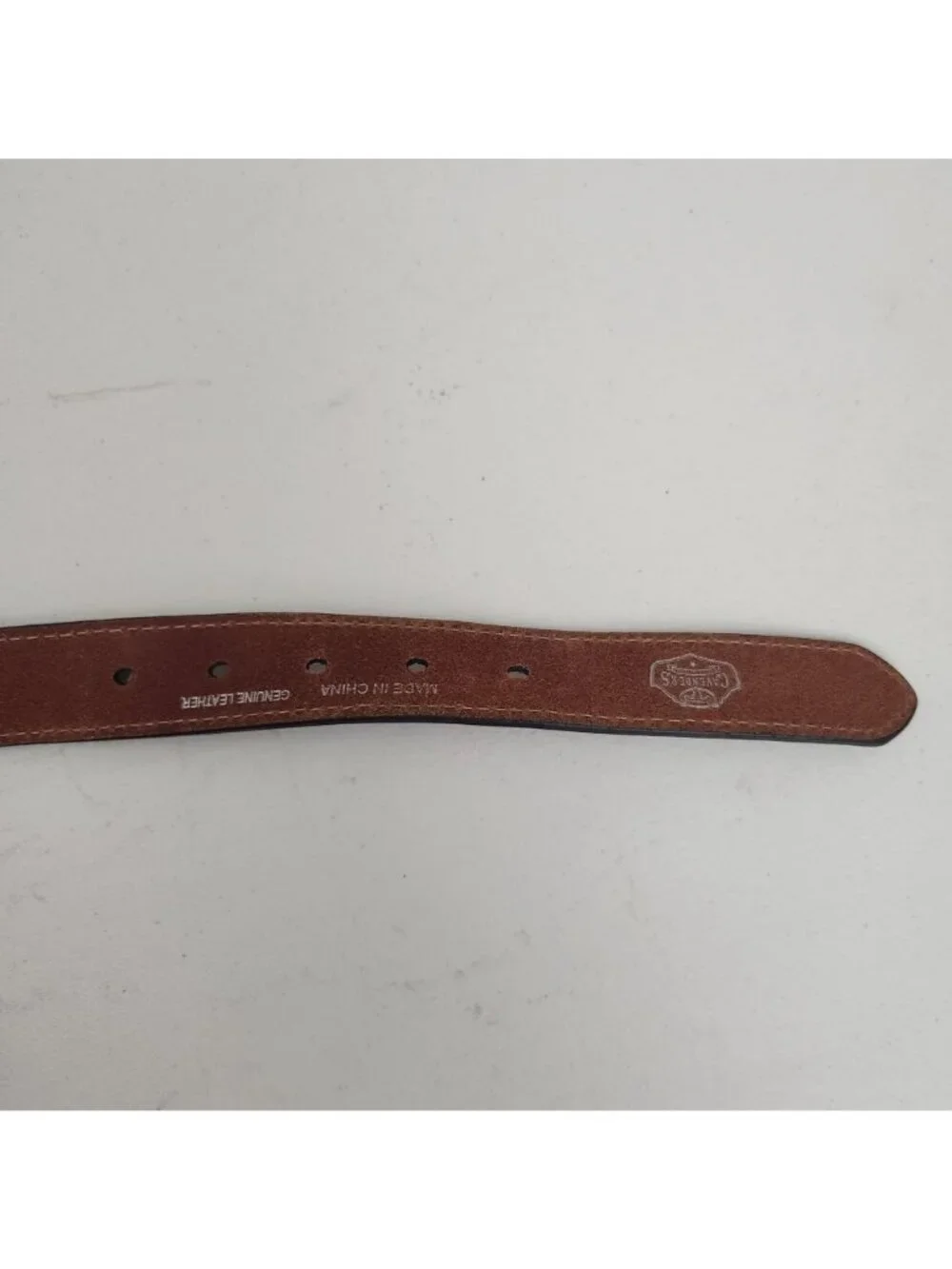 Cavenders Brown Leather Belt With Western Buckle & Detailing - Rodeo Style Pre-O